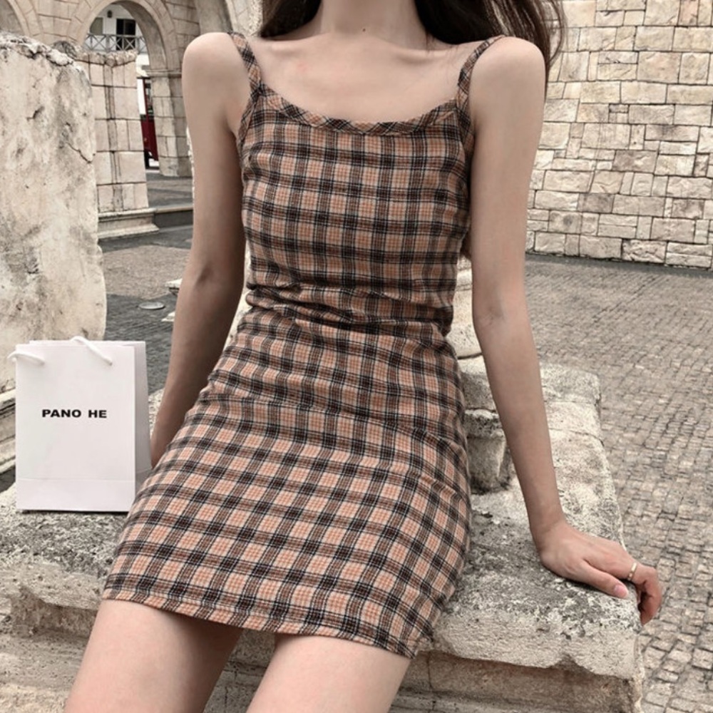 ‼️SOLD‼️🤎SOFT PLAID MINI DRESS🤎